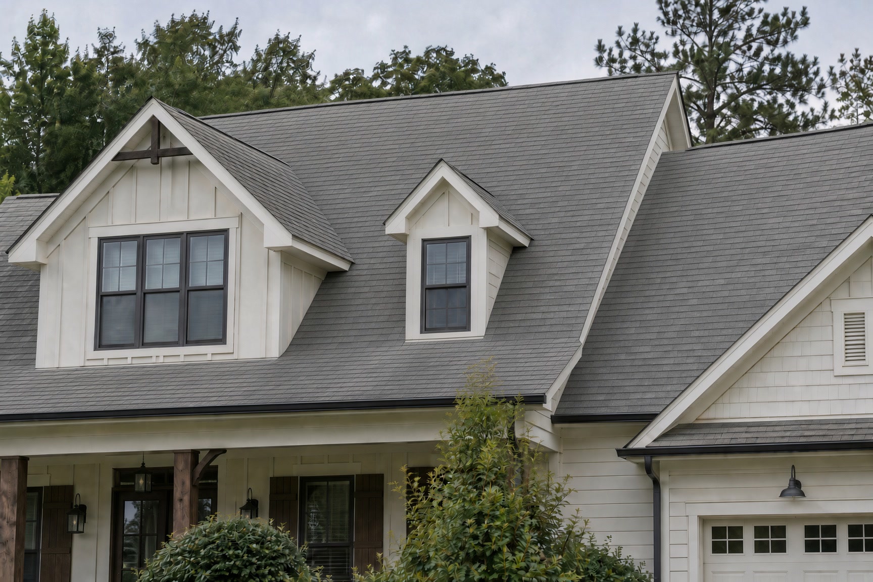 After: same roof cleaned with softwash
